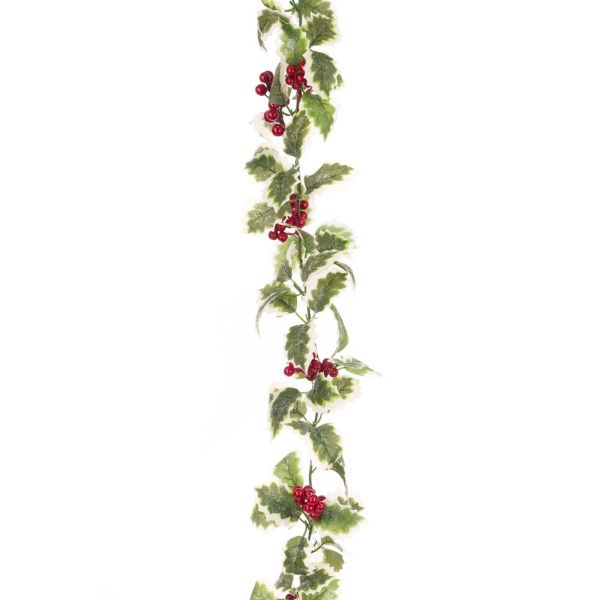 Variegated Holly Garland - 183cm